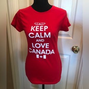 NWOT "Keep Calm Canada" Tee by Alstyle